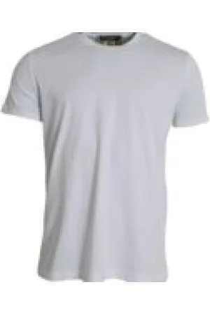 Dolce & Gabbana Koszulki, Mężczyzna, Biały, 3XS, Biały T-shirt z Bawełny z Okrągłym Dekoltem i Krótkimi Rękawami
