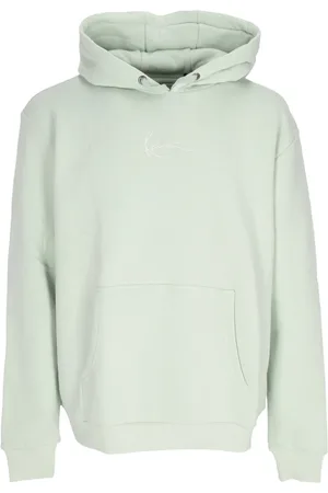 Karl Kani Bluzy, Mężczyzna, Zielony, L, Lekki Miętowy Essential Hoodie z Kieszenią na Przodzie