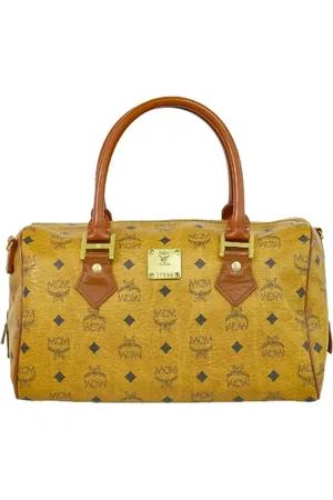 MCM Pre-owned, Kobieta, brązowy, ONE SIZE, Pre-owned Canvas handbags