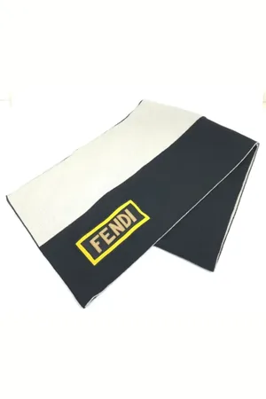Fendi Pre-owned, Kobieta, Czarny, ONE SIZE, Wełna, Pre-owned Wool scarves