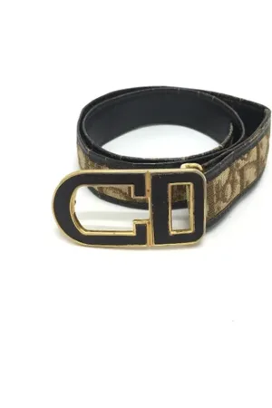 Dior Pre-owned, Kobieta, Beżowy, ONE SIZE, Skóra, Pre-owned Leather belts