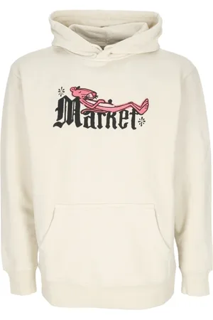 MARKET Bluzy, Mężczyzna, Beżowy, L, Bluza Pink Panther z kieszenią kangurką