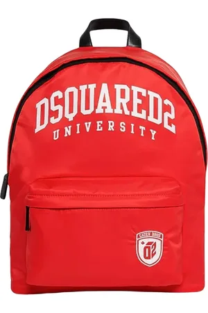 Dsquared2 Torebki, unisex, Czerwony, ONE SIZE, Poliester, Czerwony plecak z nadrukiem logo