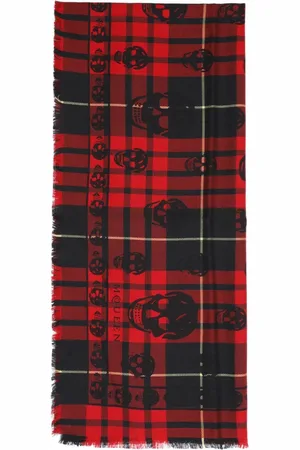 Alexander McQueen Akcesoria, Mężczyzna, Wielobarwność, ONE SIZE, Czerwony Szal Aw 24