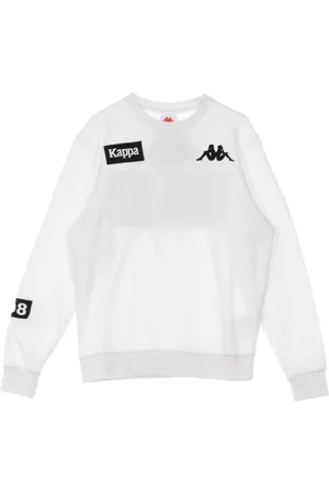 Kappa Bluzy, Mężczyzna, Biały, S, Biała bluza z okrągłym dekoltem dla mężczyzn