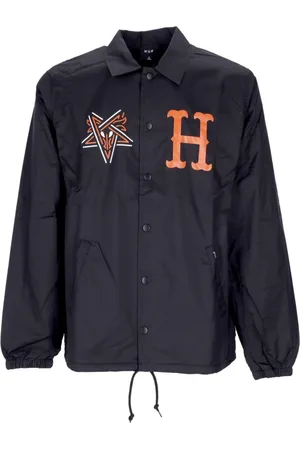 Huf Kurtki, Mężczyzna, Czarny, S, Nylon, Kurtka Trenerka Wodoodporna Czarna