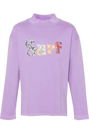 ERL Koszulki, Mężczyzna, Fioletowy, XL, Fioletowy Bawełniany T-shirt z dżerseju