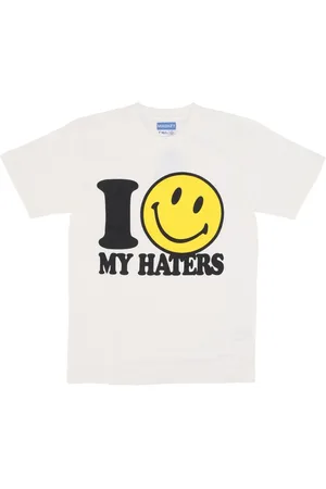 MARKET Koszulki, Mężczyzna, Beżowy, M, Bawełna, Smiley Haters Tee Cream
