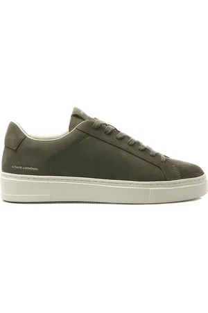 Crime london Buty, Mężczyzna, Zielony, 44 EU, Skóra, Zielone sneakersy z granatową skórą