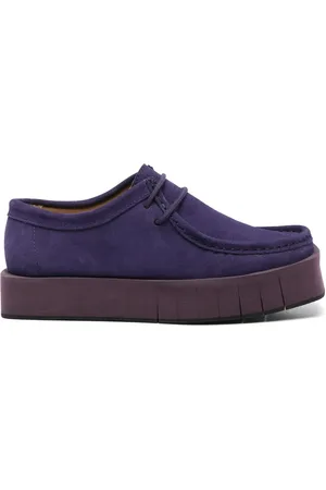 Paloma Barceló Buty, Kobieta, Fioletowy, 37 EU, Zamsz, Fioletowe Buty Plaskie Mokasyny Barbara