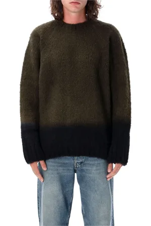SACAI Swetry, Mężczyzna, Zielony, S, Sweter o Tye Dye Khaki Czarny