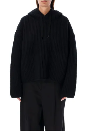 JUNYA WATANABE Bluzy, Kobieta, Czarny, M, Czarna Rozciągnięta Sweterkowa Oversize