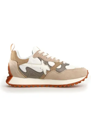 W6YZ Buty, Kobieta, Wielobarwność, 38 EU, Bawełna, Beżowe Sneakersy dla Kobiet Styl Miejski