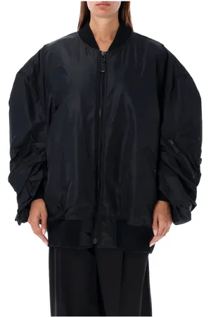 JUNYA WATANABE Kurtki, Kobieta, Czarny, M, Nylon, Oversized Bomberka Kurtka Czarna Aw 24