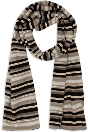 Gallo Akcesoria, unisex, Wielobarwność, ONE SIZE, Czarny polarowy szalik z wielobarwnymi paskami