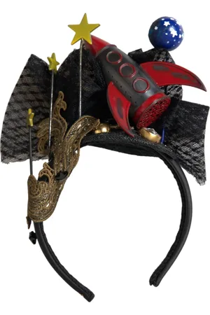 Dolce & Gabbana Akcesoria, Kobieta, Wielobarwność, ONE SIZE, Rakieta Kryształ Gwiazdy Opaska