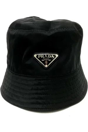 Prada Pre-owned, Kobieta, Czarny, ONE SIZE, Nylon, Pre-owned Nylon hats