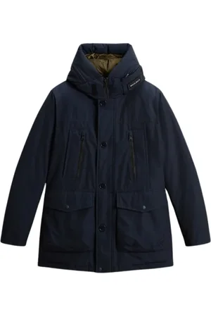 Woolrich Płaszcze, Mężczyzna, Niebieski, M, Arctic Parka Melton