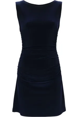 Norma Kamali Sukienki, Kobieta, Niebieski, S, Granatowa Sukienka Bodycon Z Marszczeniami