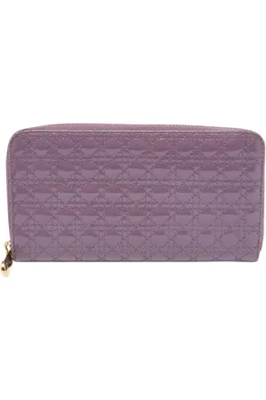 Dior Pre-owned, Kobieta, Fioletowy, ONE SIZE, Nylon, Pre-owned skórzane portfele