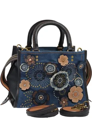 Coach Pre-owned, Kobieta, Niebieski, ONE SIZE, Pre-owned Canvas handbags