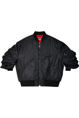 JUNYA WATANABE Kurtki, Kobieta, Czarny, M, Nylon, Czarna Oversize Kurtka Bomber