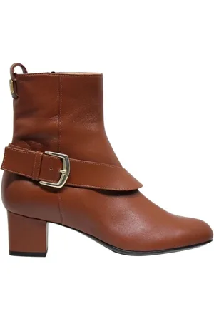 Inès de la Fressange Buty, Kobieta, brązowy, 38 1/2 EU, Zamsz, Brązowe zamszowe botki Lana