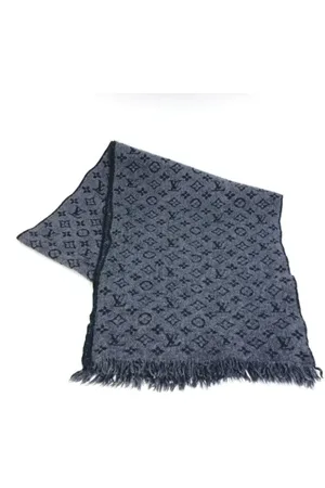 LOUIS VUITTON Pre-owned, Mężczyzna, Szary, ONE SIZE, Wełna, Pre-owned Wool scarves