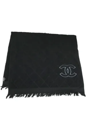 CHANEL Pre-owned, Kobieta, Czarny, ONE SIZE, Pre-owned Cotton scarves