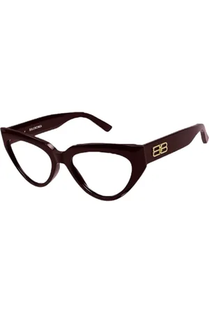 Balenciaga Akcesoria, Kobieta, Czerwony, ONE SIZE, Len, Stylowe Czerwone Okulary - Model Bb 0276