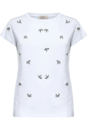 Kaos Koszulki, Kobieta, Biały, M, Białe T-shirty i Pola