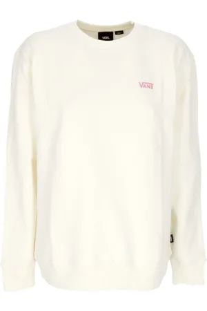 Vans Bluzy, Kobieta, Biały, S, Biała Bluza z Haftowanym Logo