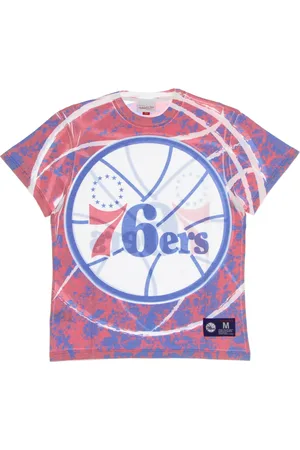 Mitchell & Ness Koszulki, Mężczyzna, Wielobarwność, S, NBA Jumbotron Tee Hardwood Classics Scarlet