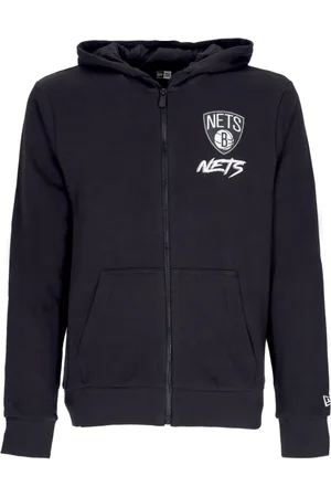 New Era Bluzy, Mężczyzna, Czarny, XL, Bluza z kapturem Brooklyn Nets