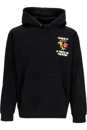 Obey Bluzy, Mężczyzna, Czarny, S, Hoodie Heaven Premium Fleece Czarny
