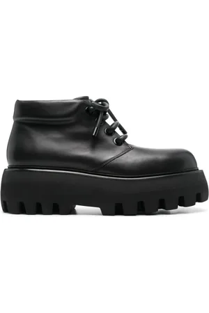 Alexander McQueen Buty, Mężczyzna, Czarny, 42 EU, Czarne płaskie buty z sznurowaniem do kostki