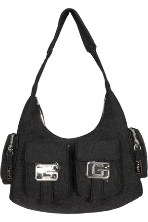 GAËLLE Torebki, Kobieta, Czarny, ONE SIZE, Denim, Torba Hobo Cargo z Denimu z Klamrą G w Kolorze Czarnym