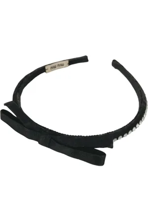 Miu Miu Pre-owned, Kobieta, Czarny, ONE SIZE, Pre-owned Fabric hair-accessories