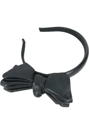 Miu Miu Pre-owned, Kobieta, Czarny, ONE SIZE, Skóra, Pre-owned Leather hair-accessories