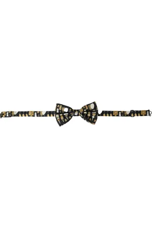 Dolce & Gabbana Akcesoria, Mężczyzna, Wielobarwność, ONE SIZE, Regulowany Czarny Jedwabny Koktajlowy Motyl