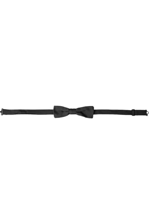 Dolce & Gabbana Akcesoria, Mężczyzna, Czarny, ONE SIZE, Regulowany Czarny Jedwabny Muszka Męska