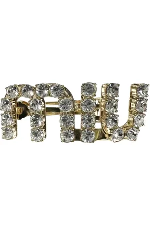 Miu Miu Pre-owned, Kobieta, Żółty, ONE SIZE, Pre-owned Metal hair-accessories