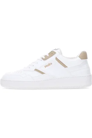 MOEA Buty, Mężczyzna, Biały, 41 EU, Len, Eko-niskie Beżowe Sneakersy