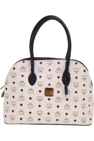 MCM Pre-owned, Kobieta, Biały, ONE SIZE, Pre-owned Canvas handbags