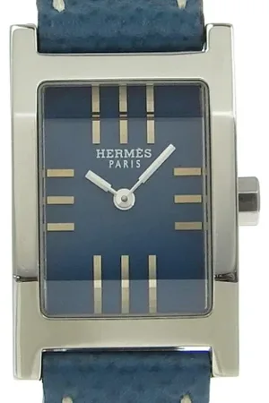 Hermès Pre-owned, Kobieta, Niebieski, ONE SIZE, Skóra, Pre-owned Stainless Steel watches