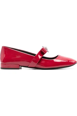 VERSACE Buty, Kobieta, Czerwony, 41 EU, Czerwone Lakierowane Buty wsuwane
