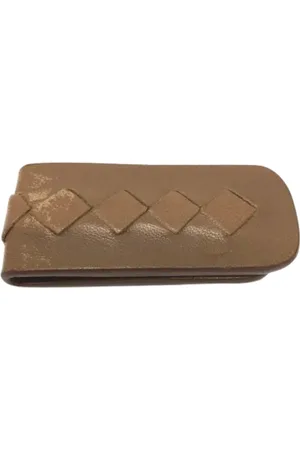 Bottega Veneta Pre-owned, Mężczyzna, brązowy, ONE SIZE, Skóra, Pre-owned skórzane portfele