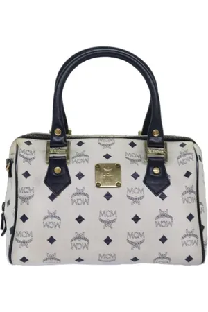 MCM Pre-owned, Kobieta, Biały, ONE SIZE, Pre-owned Canvas handbags