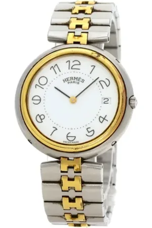 Hermès Pre-owned, Mężczyzna, Biały, ONE SIZE, Pre-owned Stainless Steel watches