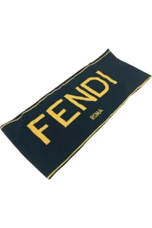 Fendi Pre-owned, Kobieta, Czarny, ONE SIZE, Pre-owned Wool scarves